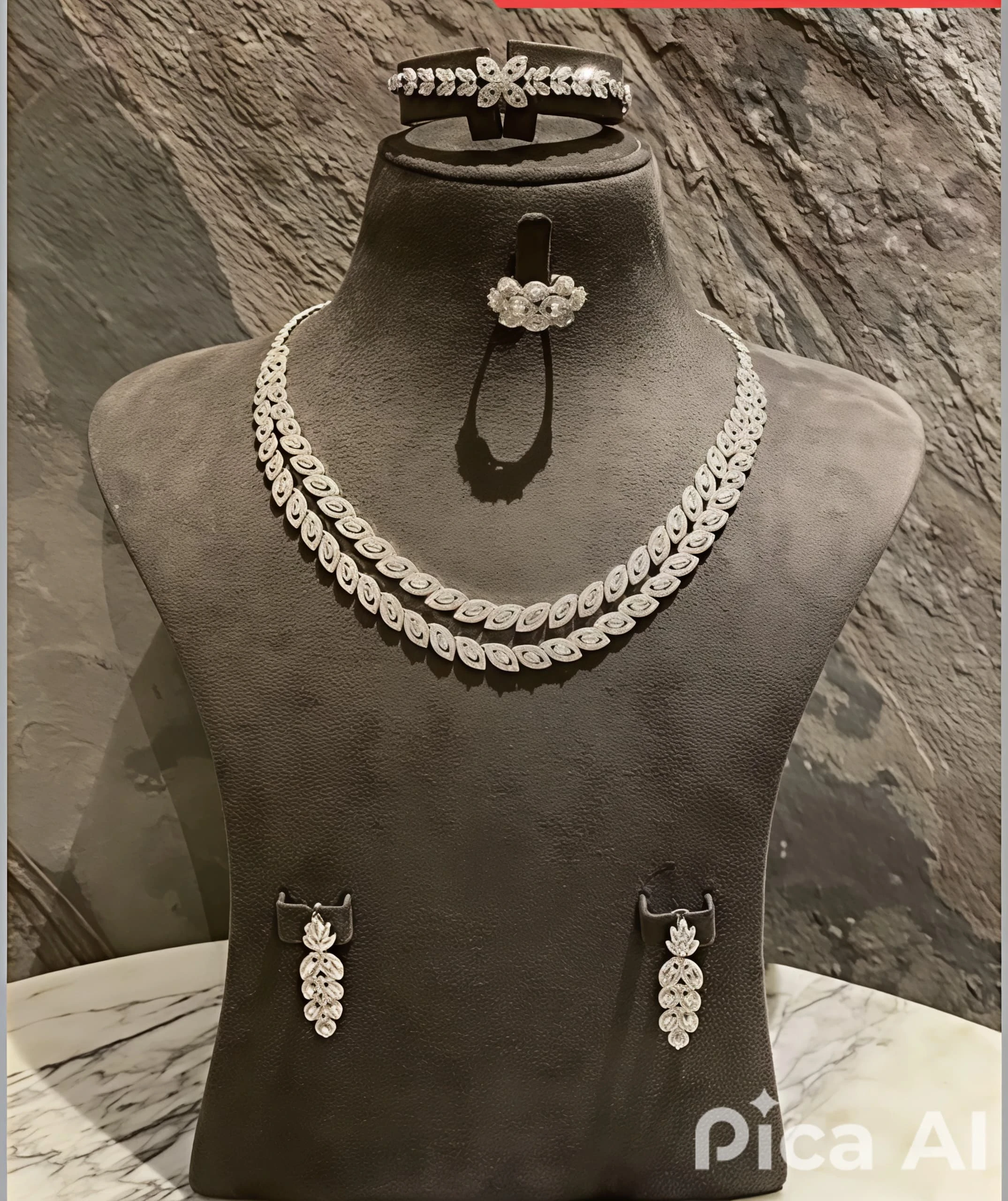 طقم زركون عرائسي كلاسيكي فخم 👑💎