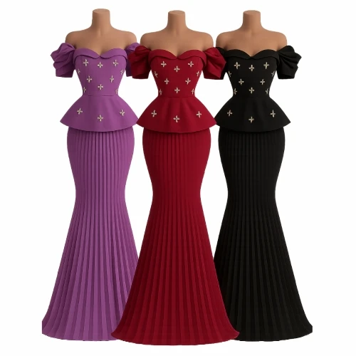 فستان شيفون مريب فخم بدرجة أولى