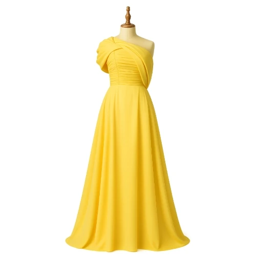 فستان شيفون أصلي راقي بقصة ملكية