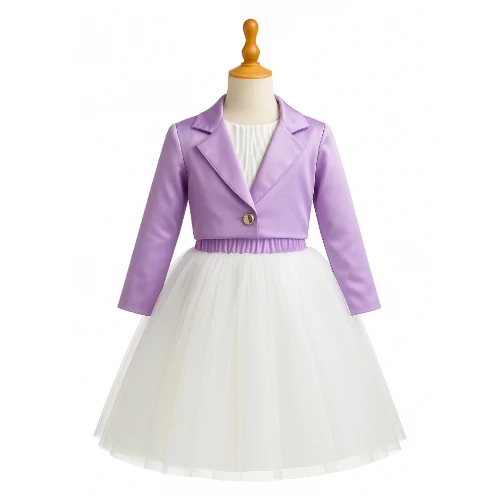 فستان أميرة التول مع جاكيت التفته التركي الفاخر