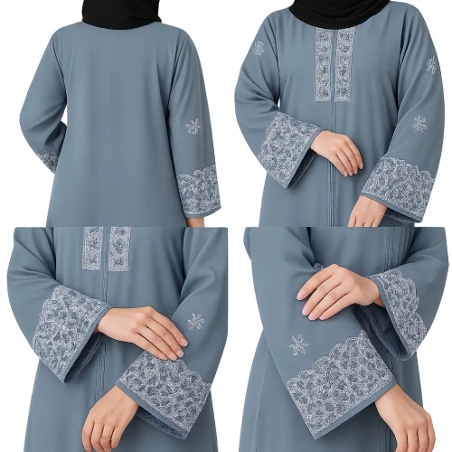 عباية التطريز المغربي – أناقة فاخرة بلون مميز