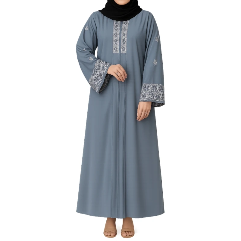 عباية التطريز المغربي – أناقة فاخرة بلون مميز