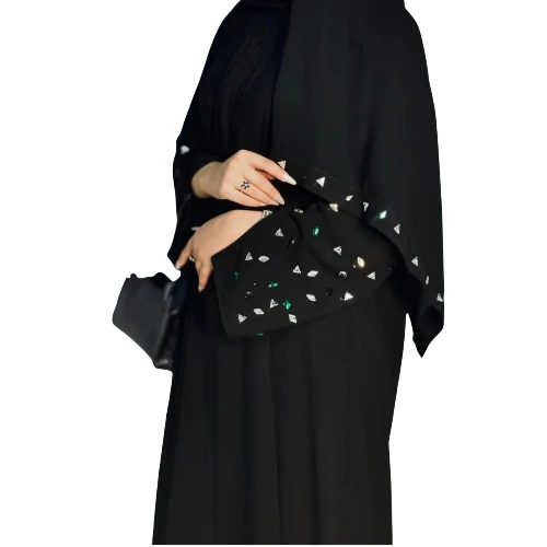عباية فاخرة بتطريز زركون – تصميم راقي