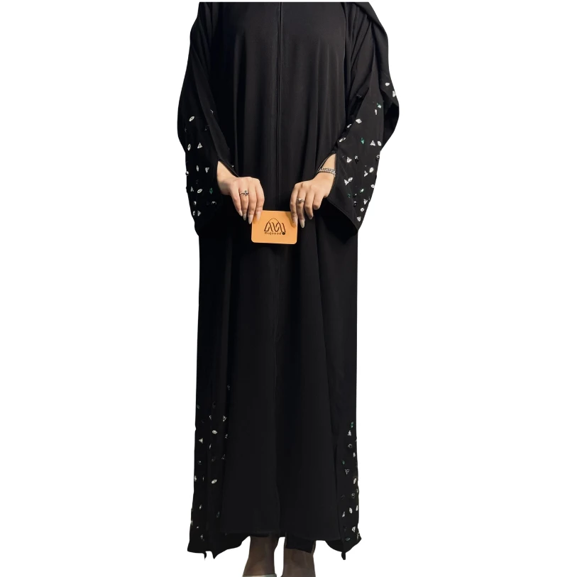 عباية فاخرة بتطريز زركون – تصميم راقي