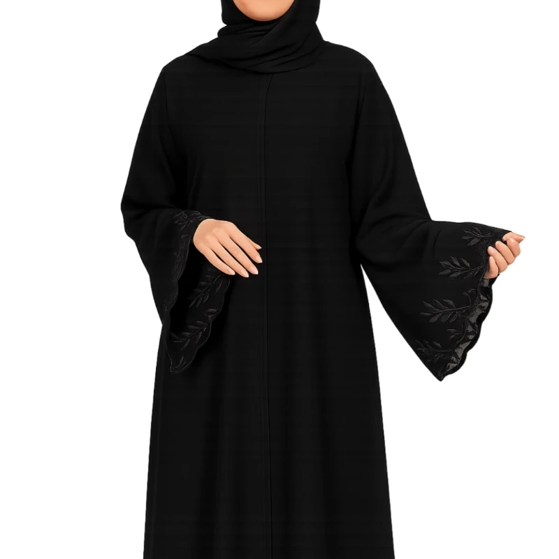 عباية لمسة فخامة بتطريز الطرف