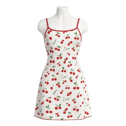 لانجري نسائي ليالي العمر – فستان نوم بطبعة كرز