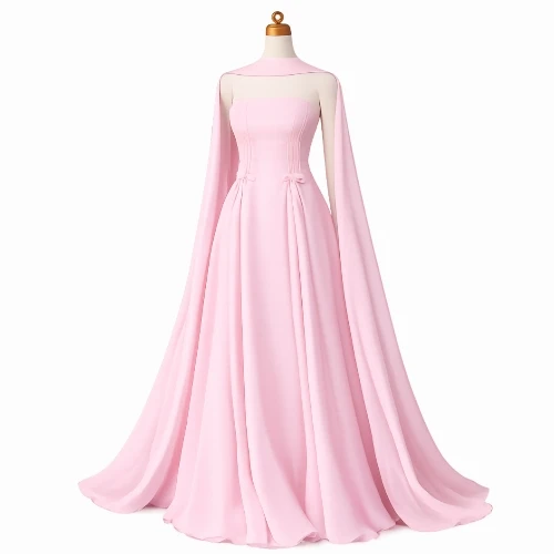 فستان أميرة السهرة بذيل انسيابي