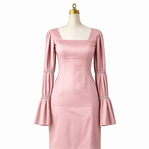 فستان أنيق مع جزمة مطرزة – طقم متكامل