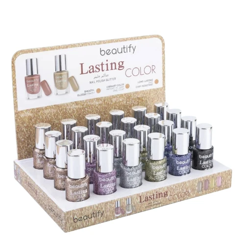 مناكير ملون  جليتر بيوتفي